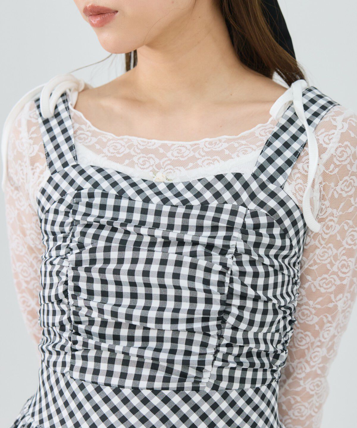 REDYAZEL「シャーリングティアードキャミワンピース」|ワンピース|