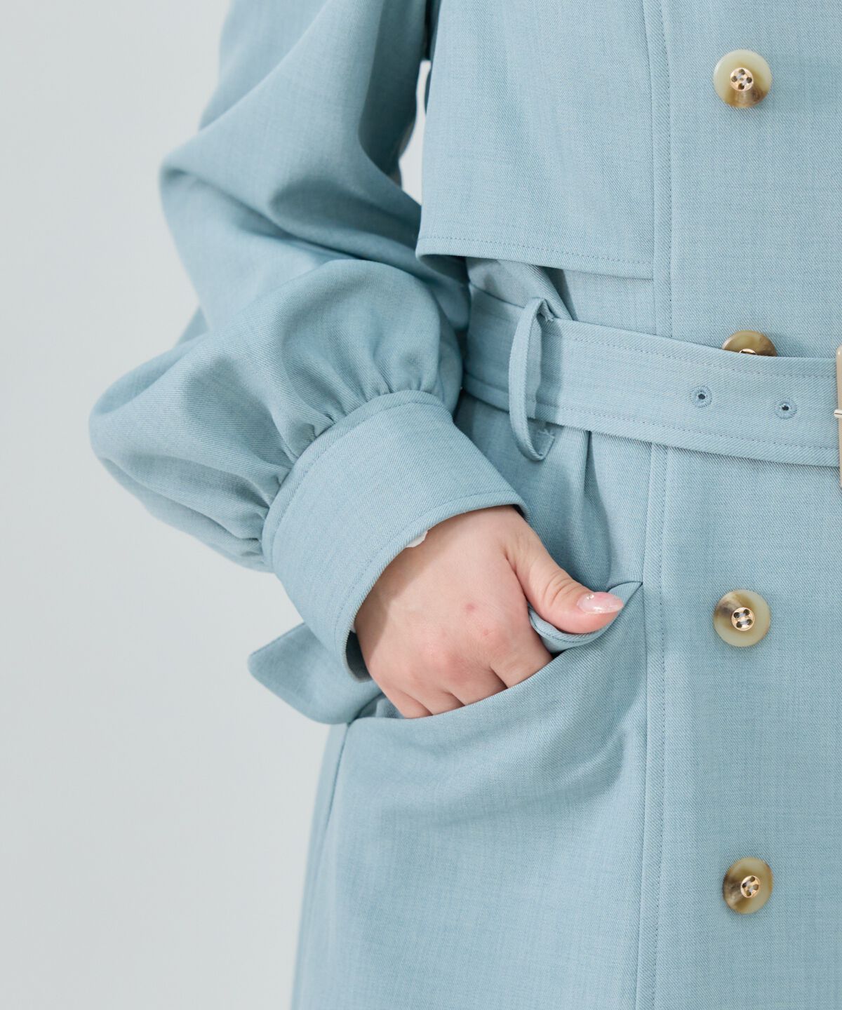 REDYAZEL「パフスリーブミニトレンチコート」|トレンチコート|