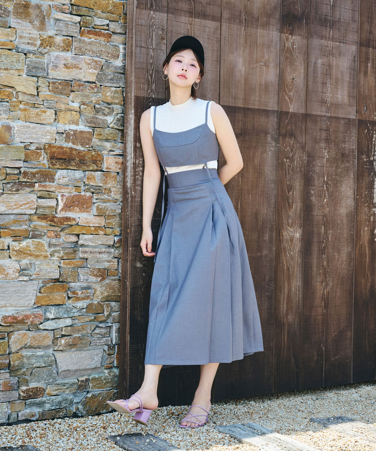 REDYAZEL「ランダムリブニット」|キャミソール|