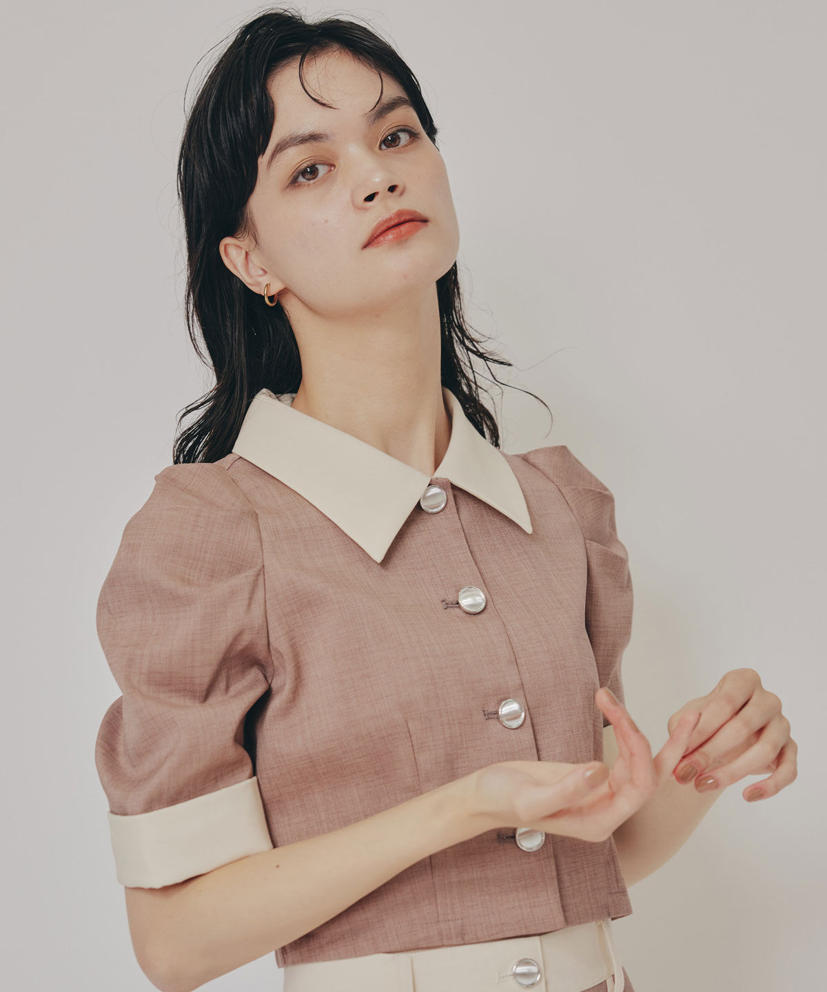 REDYAZEL「バイカラーミニマムジャケット&ミニスカートセットアップ」|ワンピース|