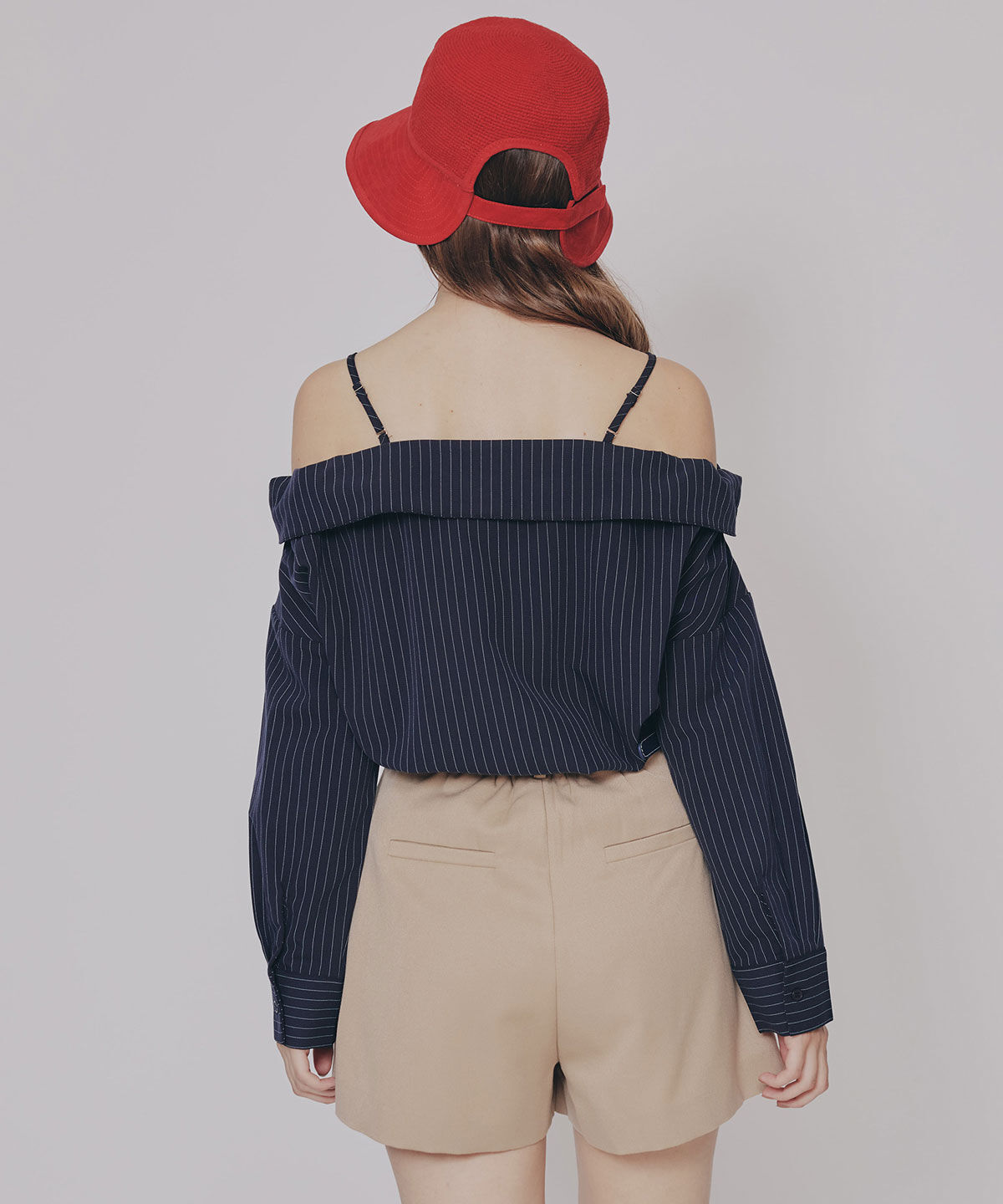 REDYAZEL「ハイウエストタックショートパンツ」|キュロット|