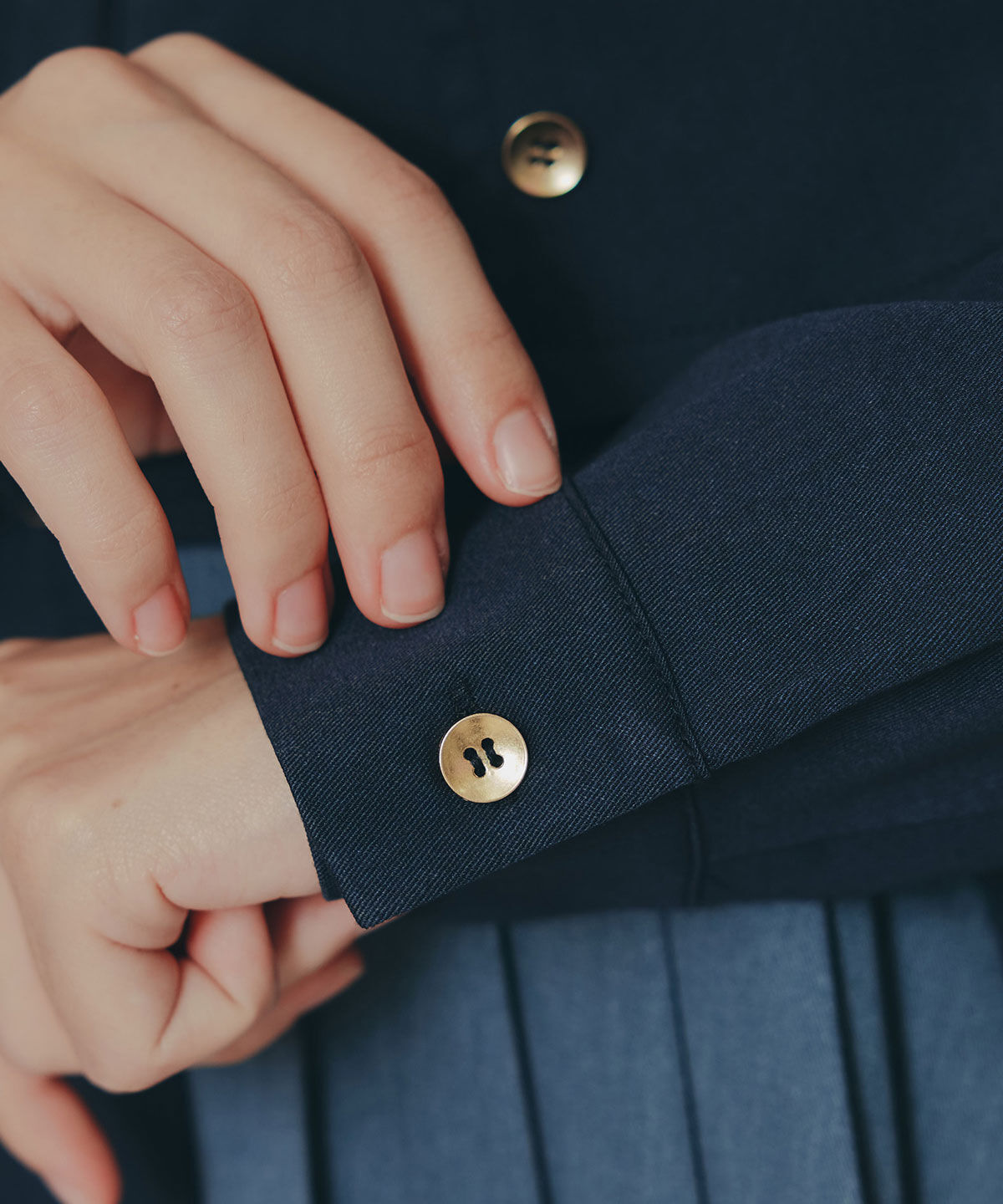 REDYAZEL「バイカラーアシメプリーツロングスリーブシャツワンピース」|ワンピース|