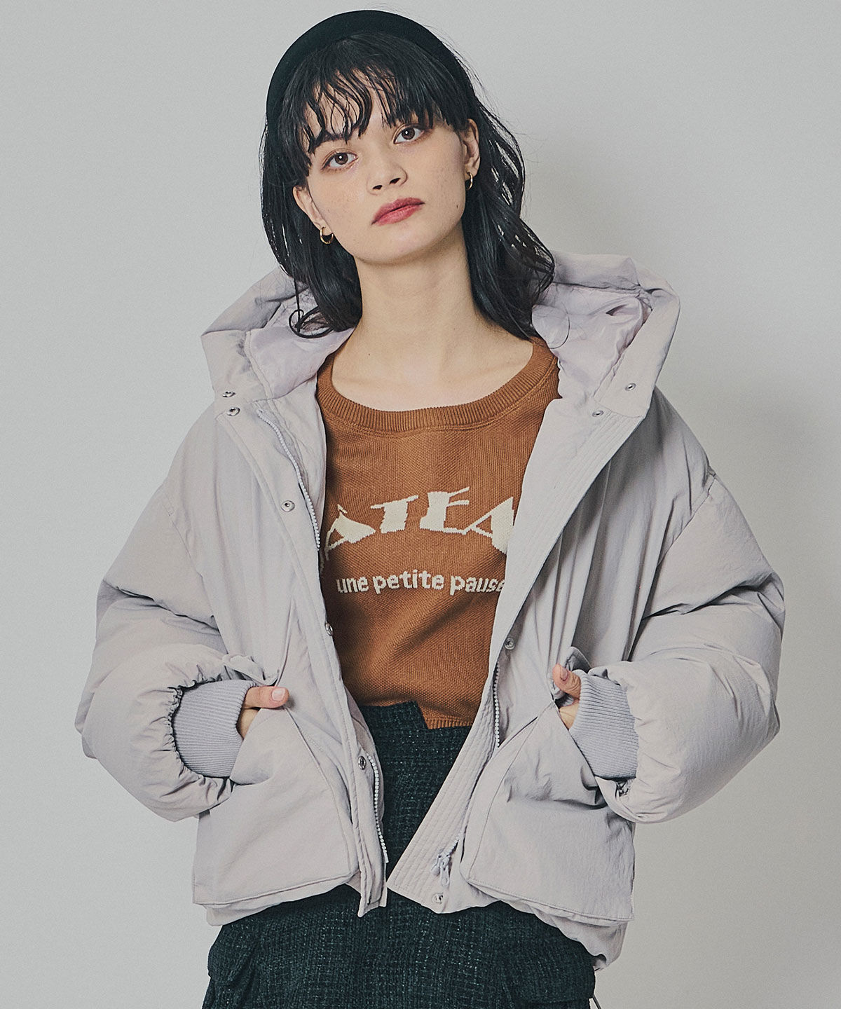 REDYAZEL「フラップポケットファイバーダウンジャケット」|ダウン|ｸﾞﾚﾝﾁｪｯｸ(小)