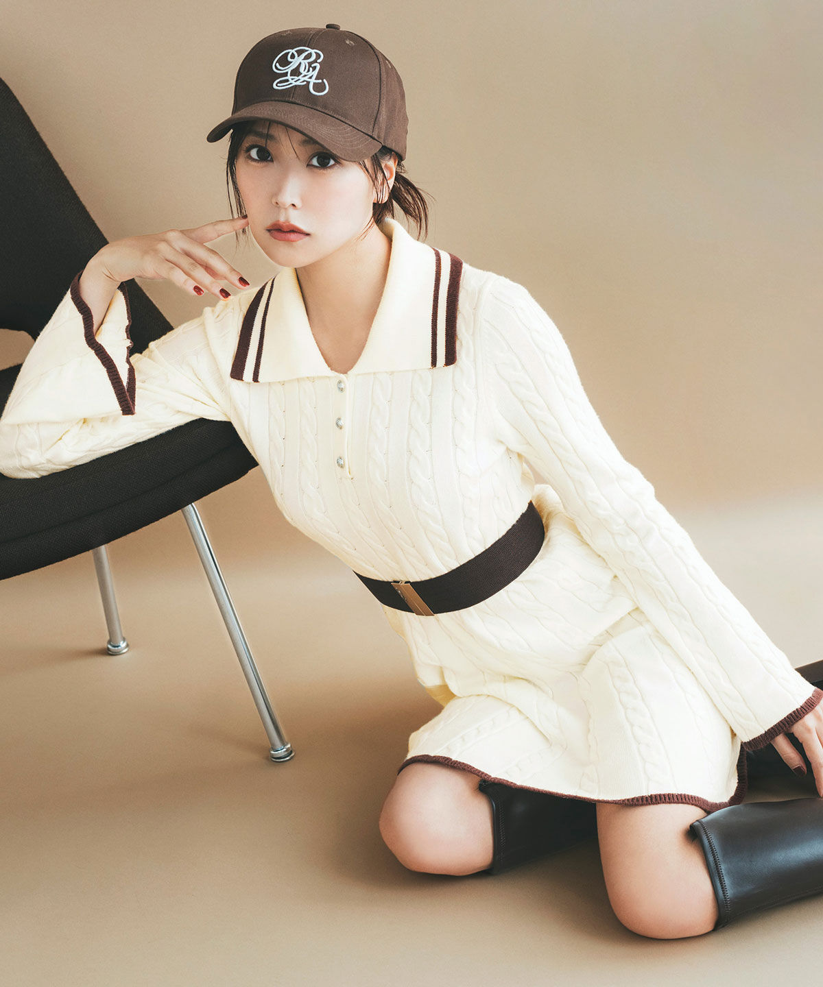 REDYAZEL「ラインケーブルミニニットワンピース」|ワンピース|オフ