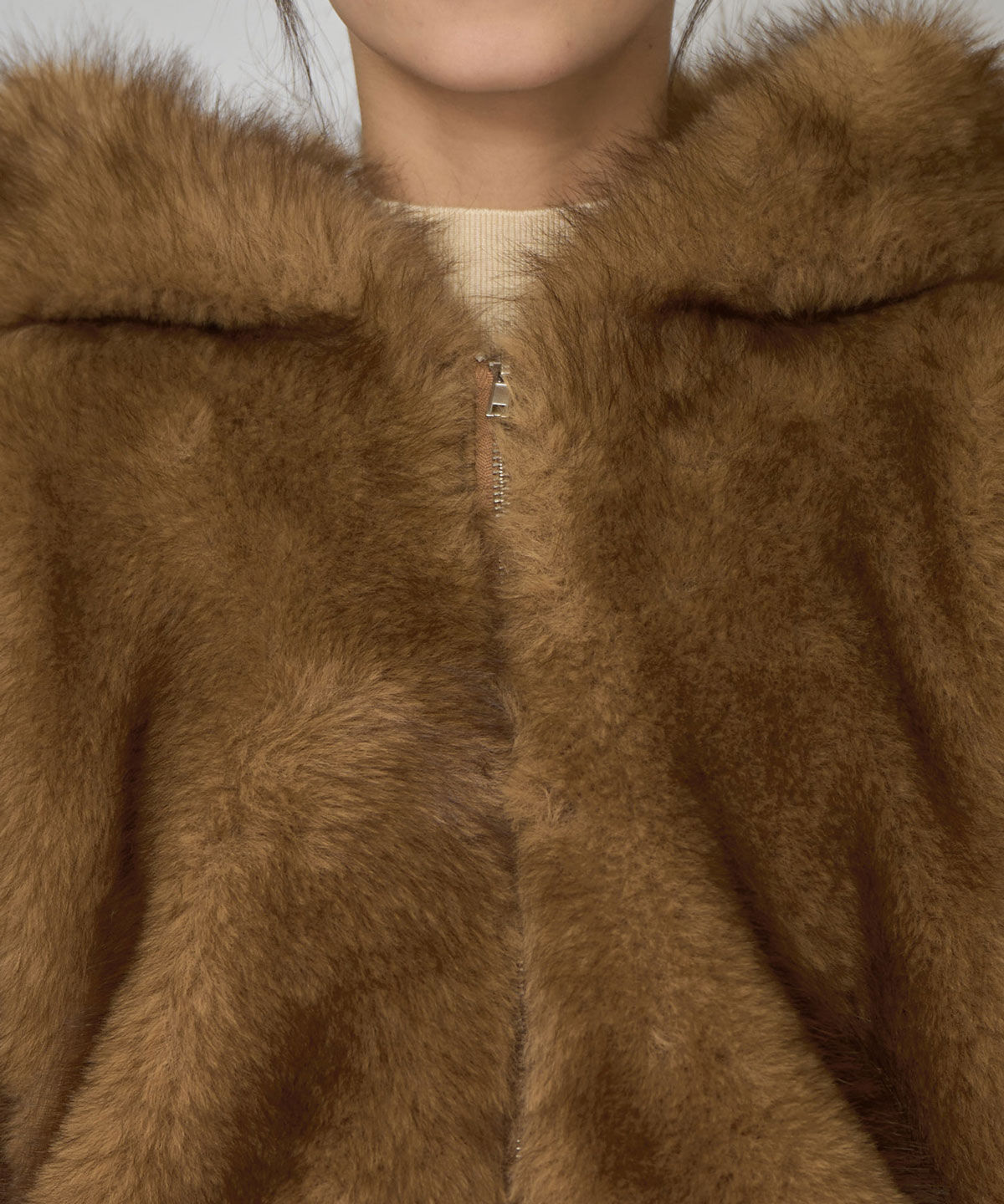 REDYAZEL「フォックスファーライクフーディショートジャケット」|その他|