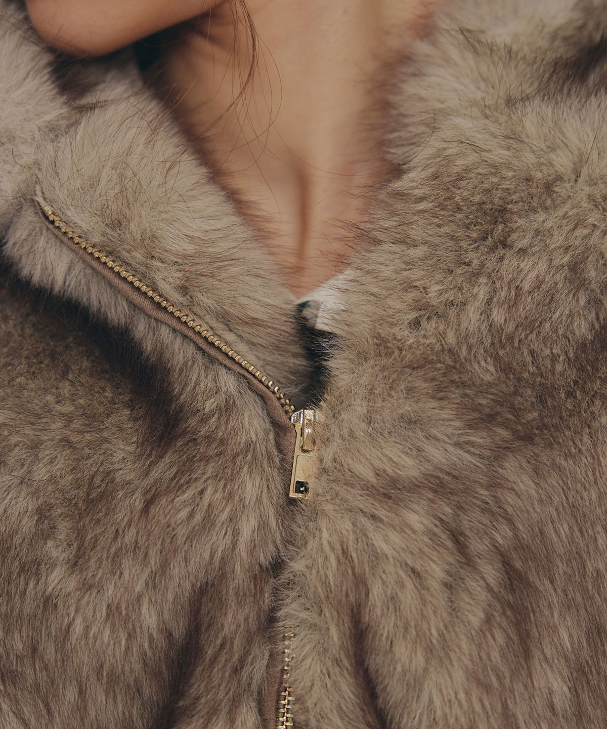REDYAZEL「フォックスファーライクフーディショートジャケット」|その他|
