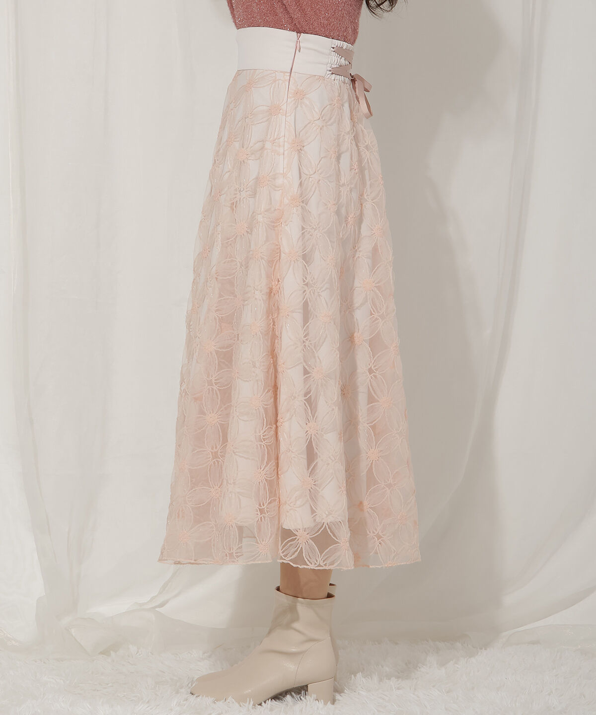 WILLSELECTION「フラワーチュールフレアスカート」|フレア|