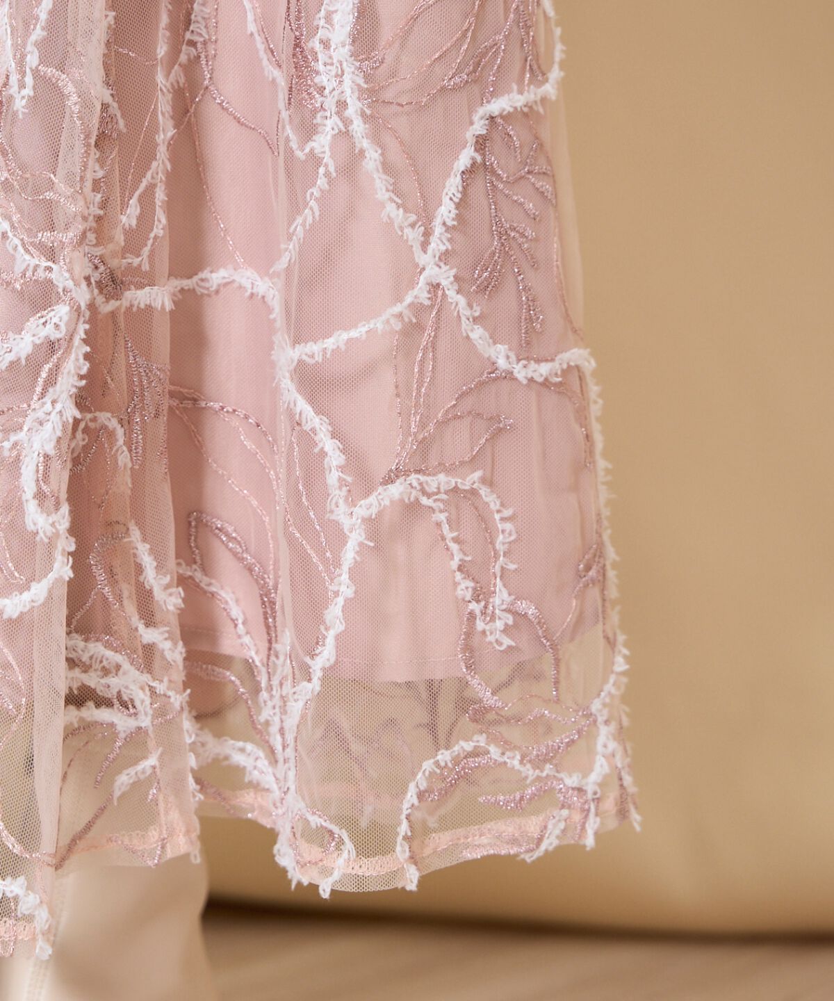 WILLSELECTION「ラメ刺繍チュールフレアスカート」|フレア|