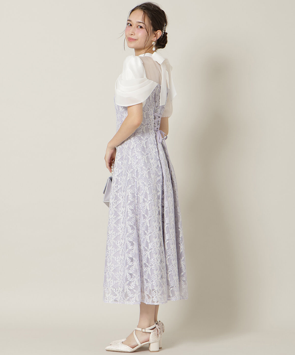 WILLSELECTION「シアーベールレースワンピース」|ドレス|