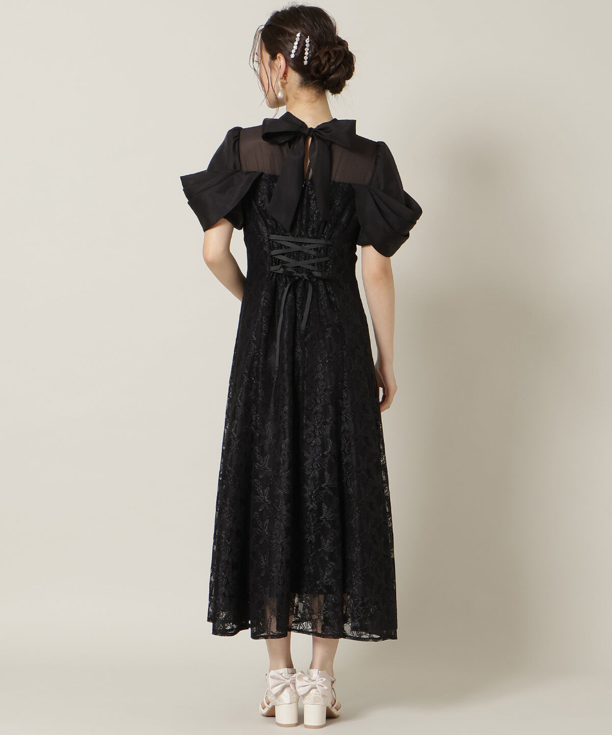 WILLSELECTION「シアーベールレースワンピース」|ドレス|