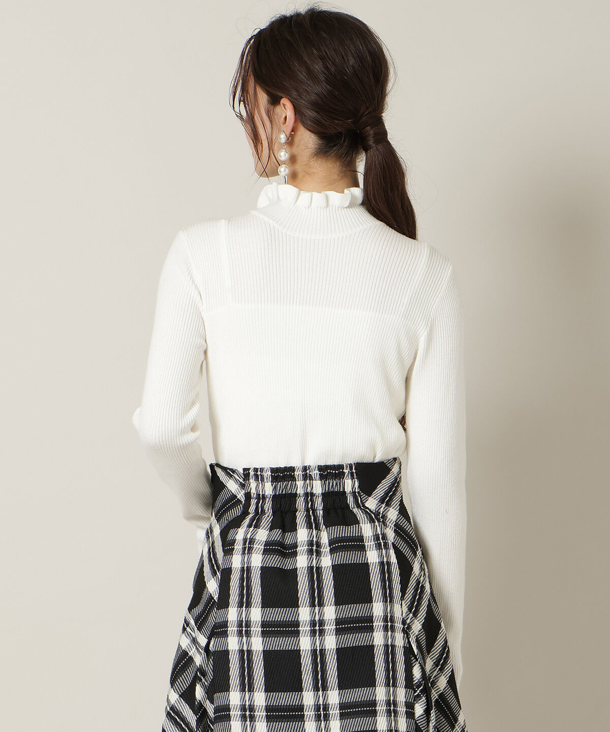 WILLSELECTION「フリルネックプルオーバー」|ニット・セーター|