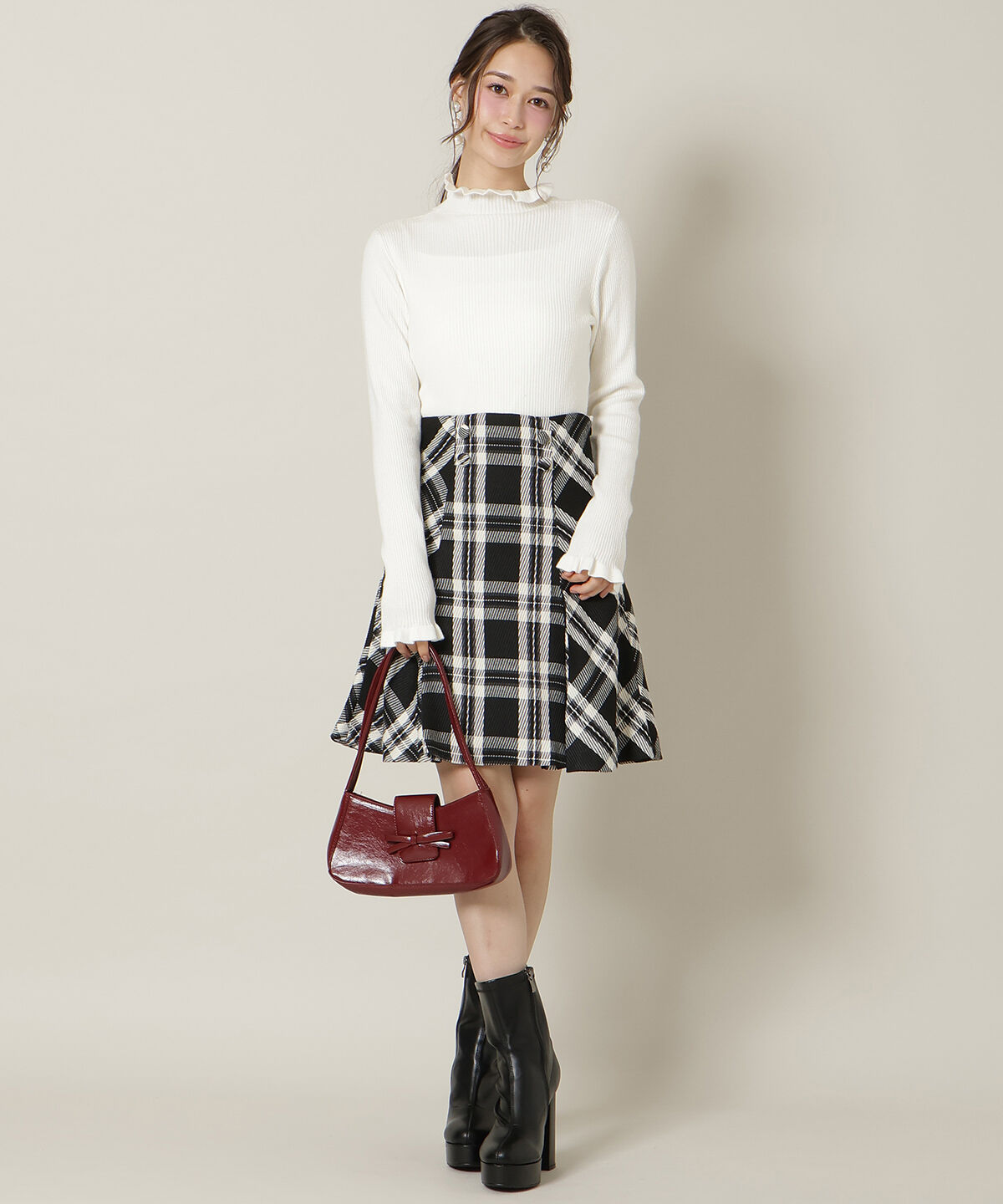 WILLSELECTION「フリルネックプルオーバー」|ニット・セーター|