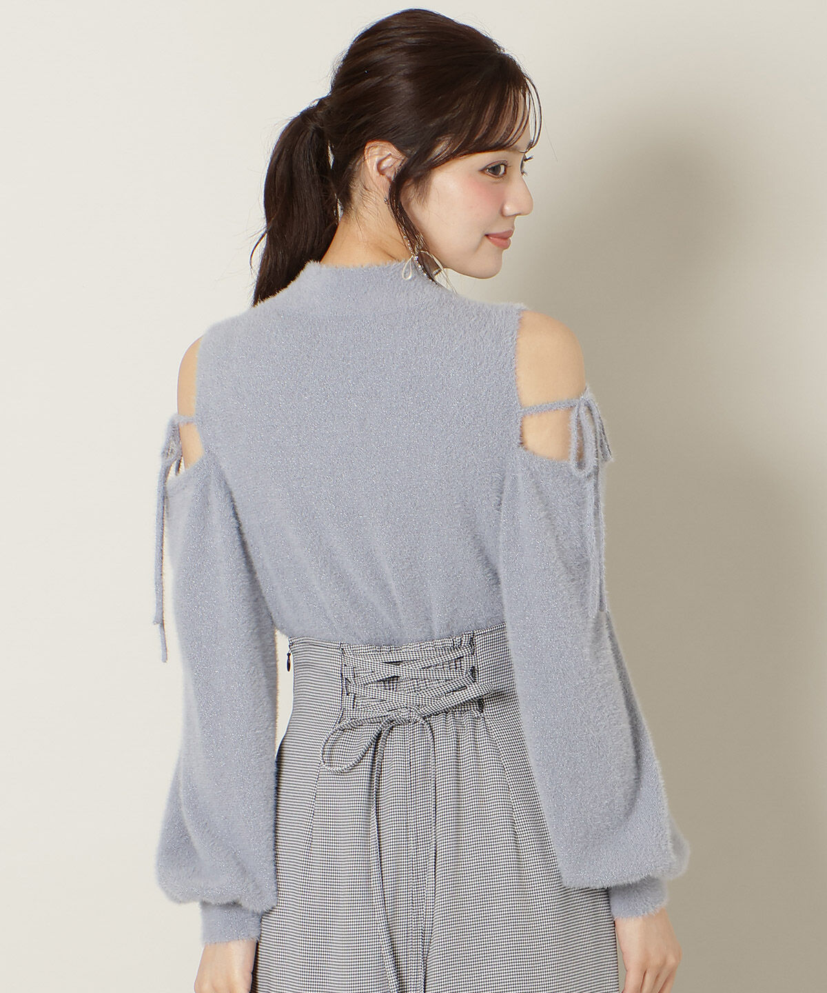 WILLSELECTION「パールビジューフェザーニットトップス」|ニット・セーター|