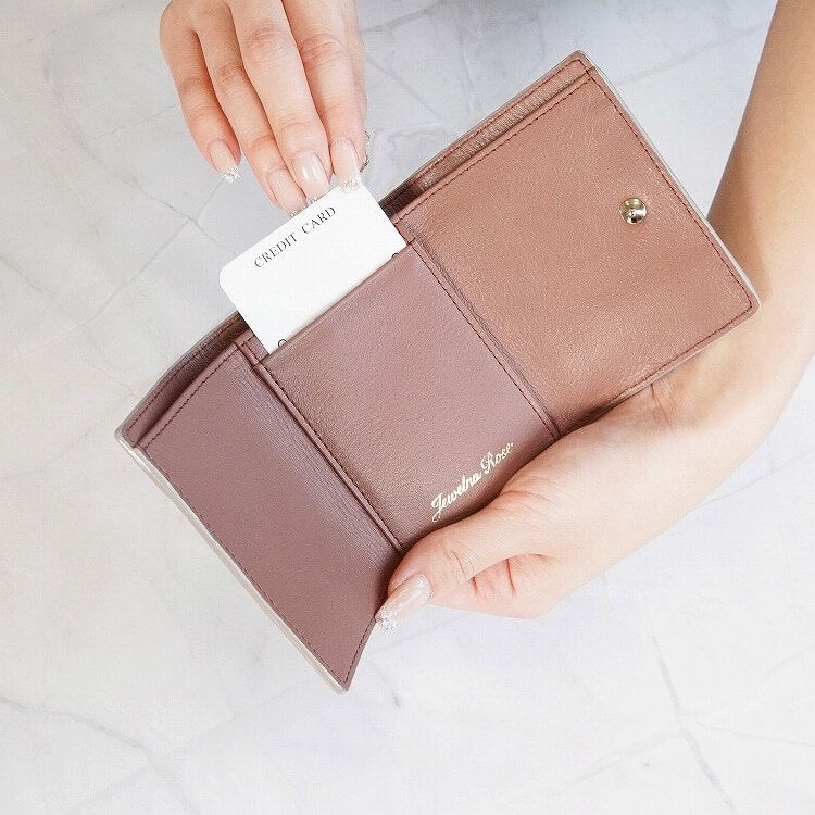 Jewelna Rose「Jewelna Rose ブリヨン・ウォレット 本革 三つ折り財布 15141」|財布|