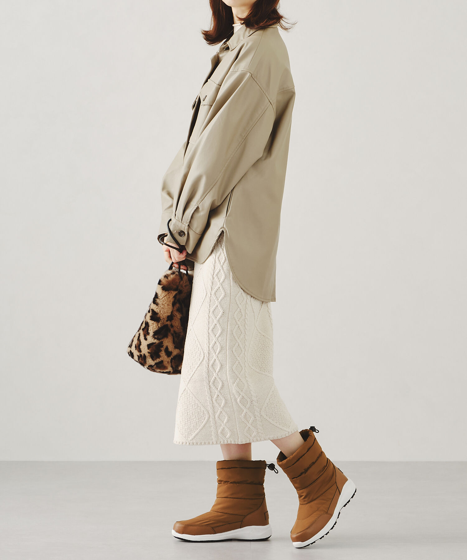 ORiental TRaffic「【 完全 防水 】 キルティング スノーブーツ /OT3401 撥水 雪 レイン」|ショートブーツ|