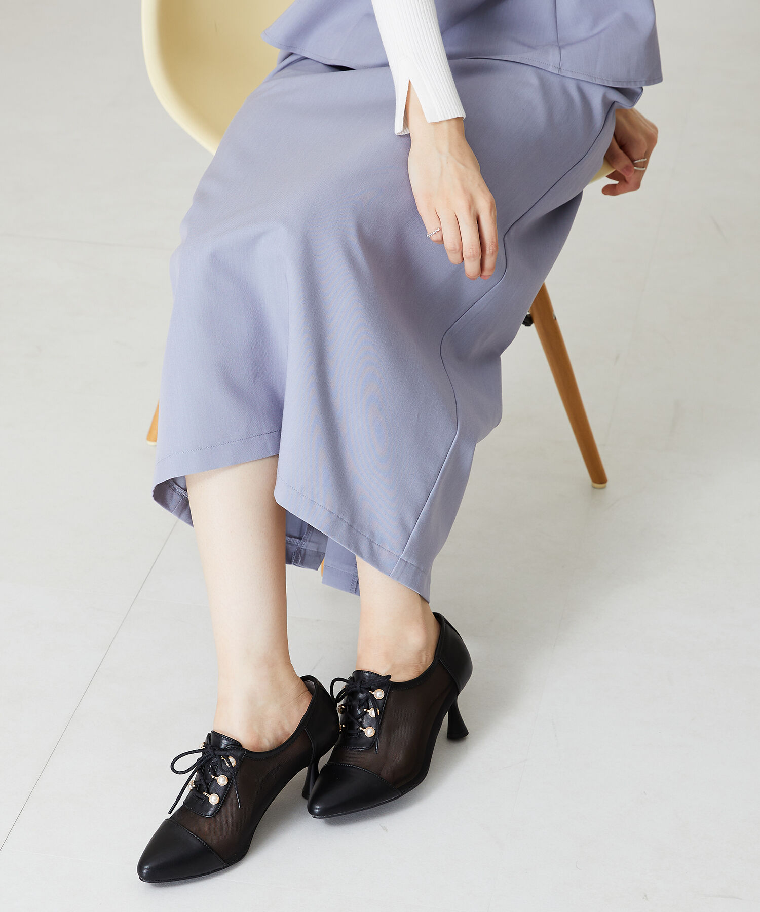 ORiental TRaffic「チュールレースアップパンプス/41105」|パンプス|