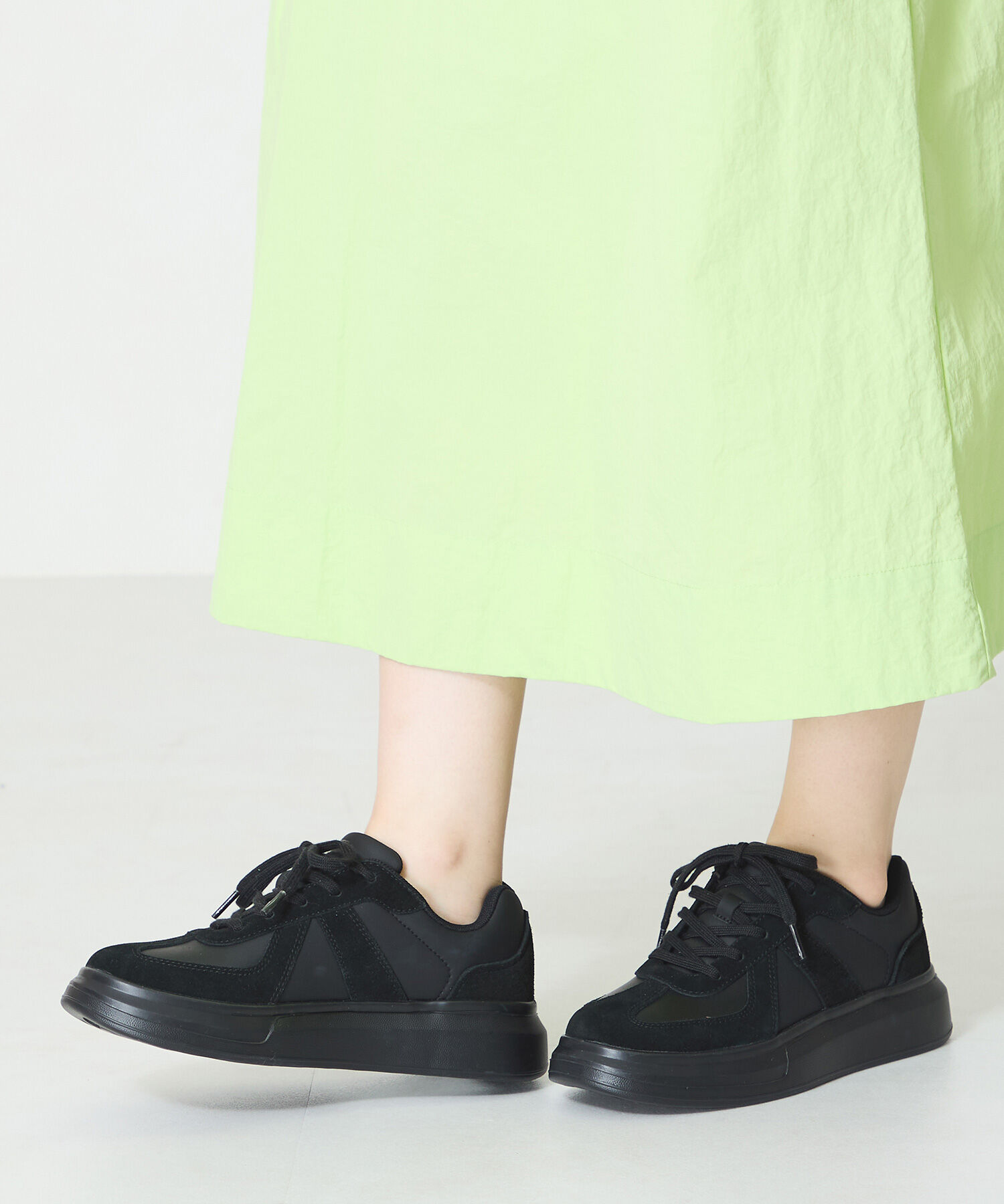 ORiental TRaffic「●2025春夏新作●厚底ジャーマンスニーカー/OT3763」|スニーカー|BLACK