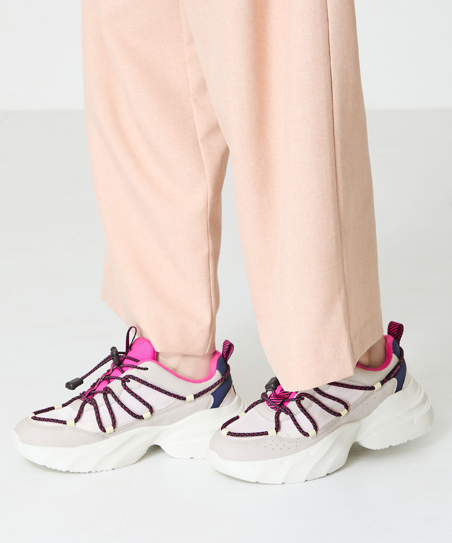 ORiental TRaffic「●2025春夏新作●ドローコードデザイン配色スニーカー/OT3767」|スニーカー|