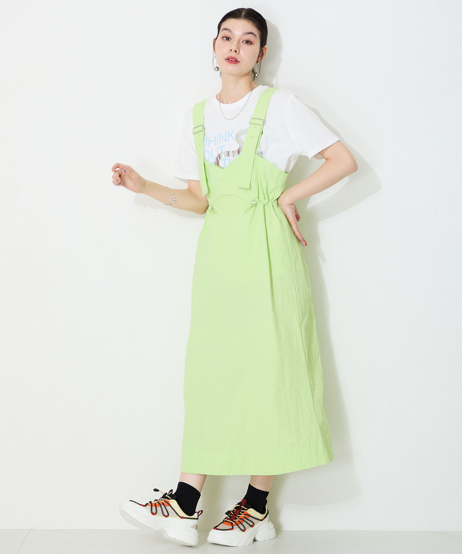 ORiental TRaffic「●2025春夏新作●ドローコードデザイン配色スニーカー/OT3767」|スニーカー|