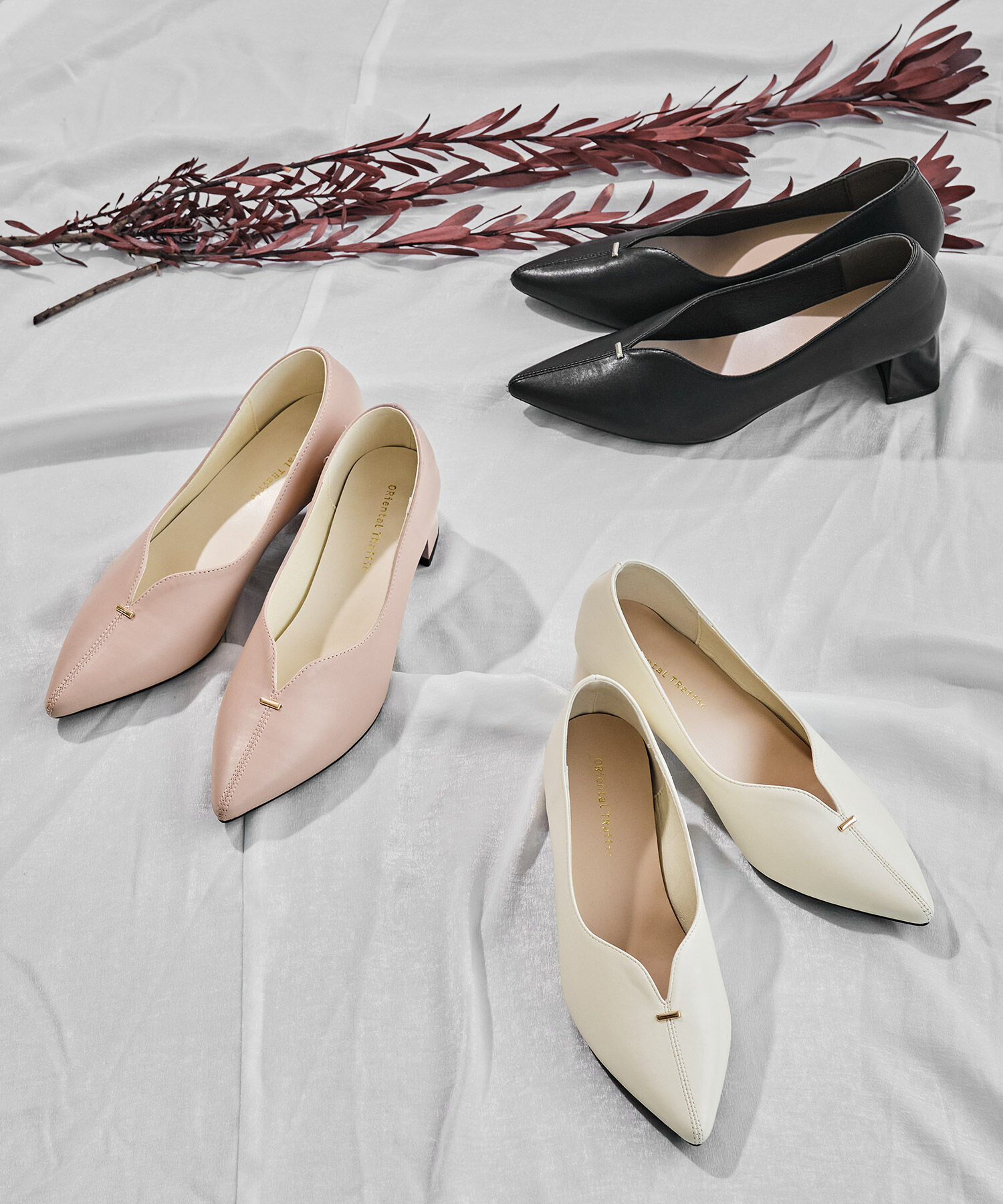 ORiental TRaffic「●2025秋冬新作●プチメタルパーツヒールパンプス/51316」|パンプス|BEIGE