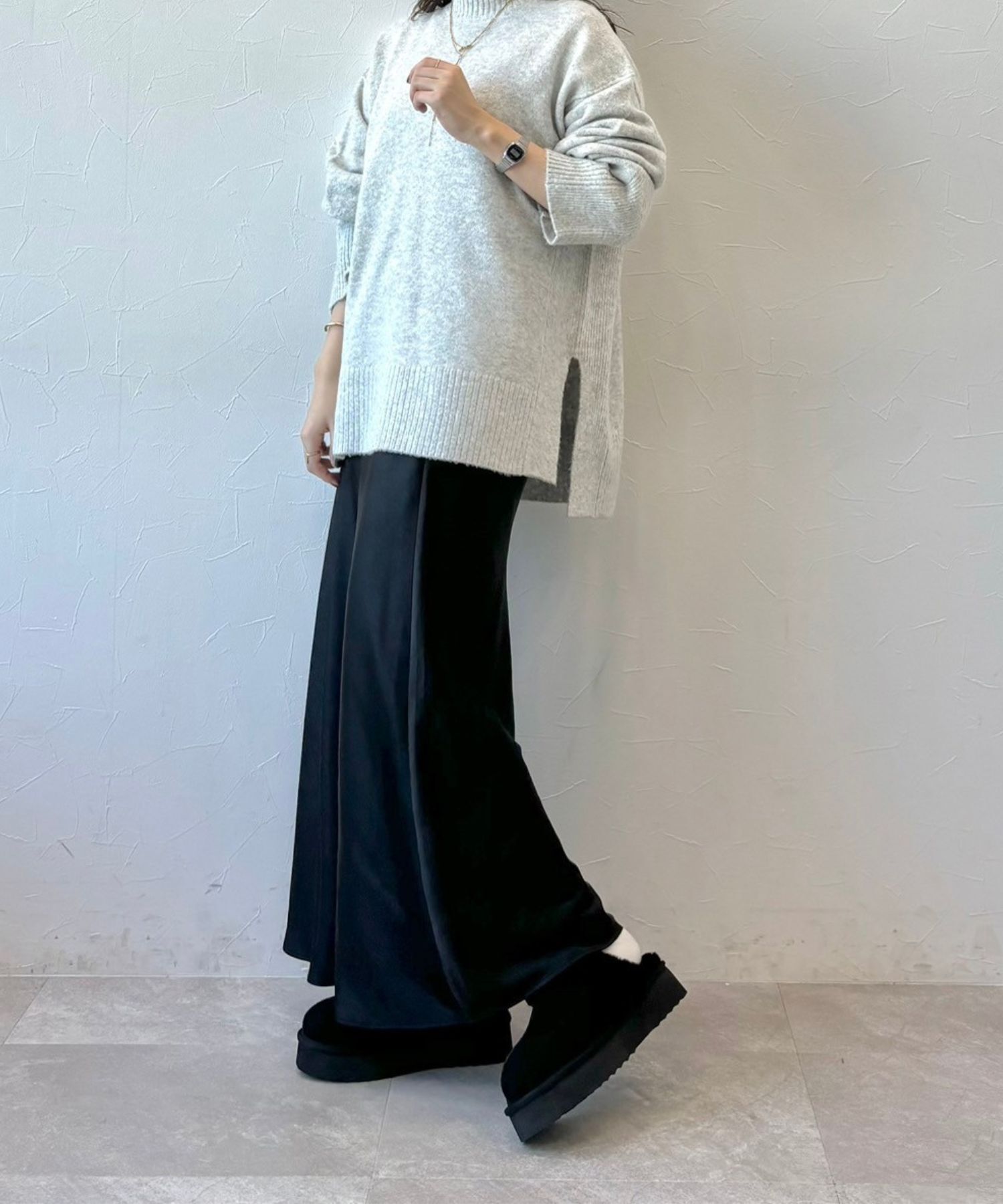 ORiental TRaffic「●2025秋冬新作● 【 厚底 】 ムートン 2way サンダル /51320 防寒」|サンダル|