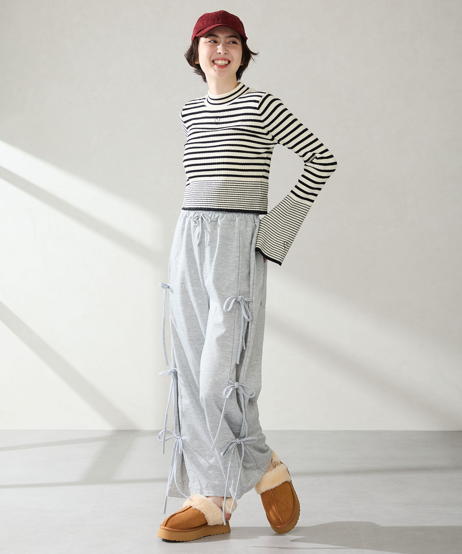 ORiental TRaffic「●2025秋冬新作● 【 厚底 】 ムートン 2way サンダル /51320 防寒」|サンダル|