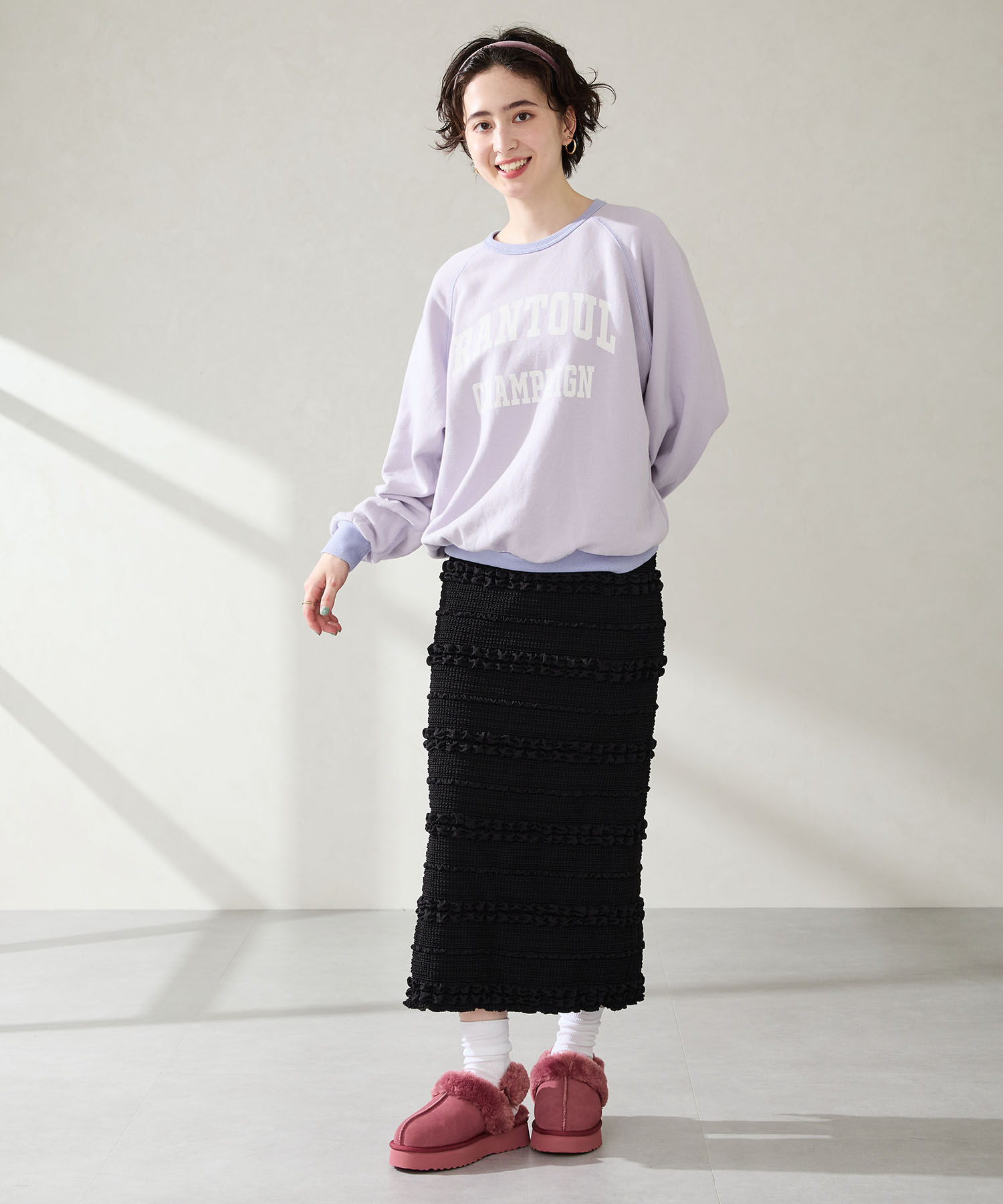 ORiental TRaffic「●2025秋冬新作● 【 厚底 】 ムートン 2way サンダル /51320 防寒」|サンダル|