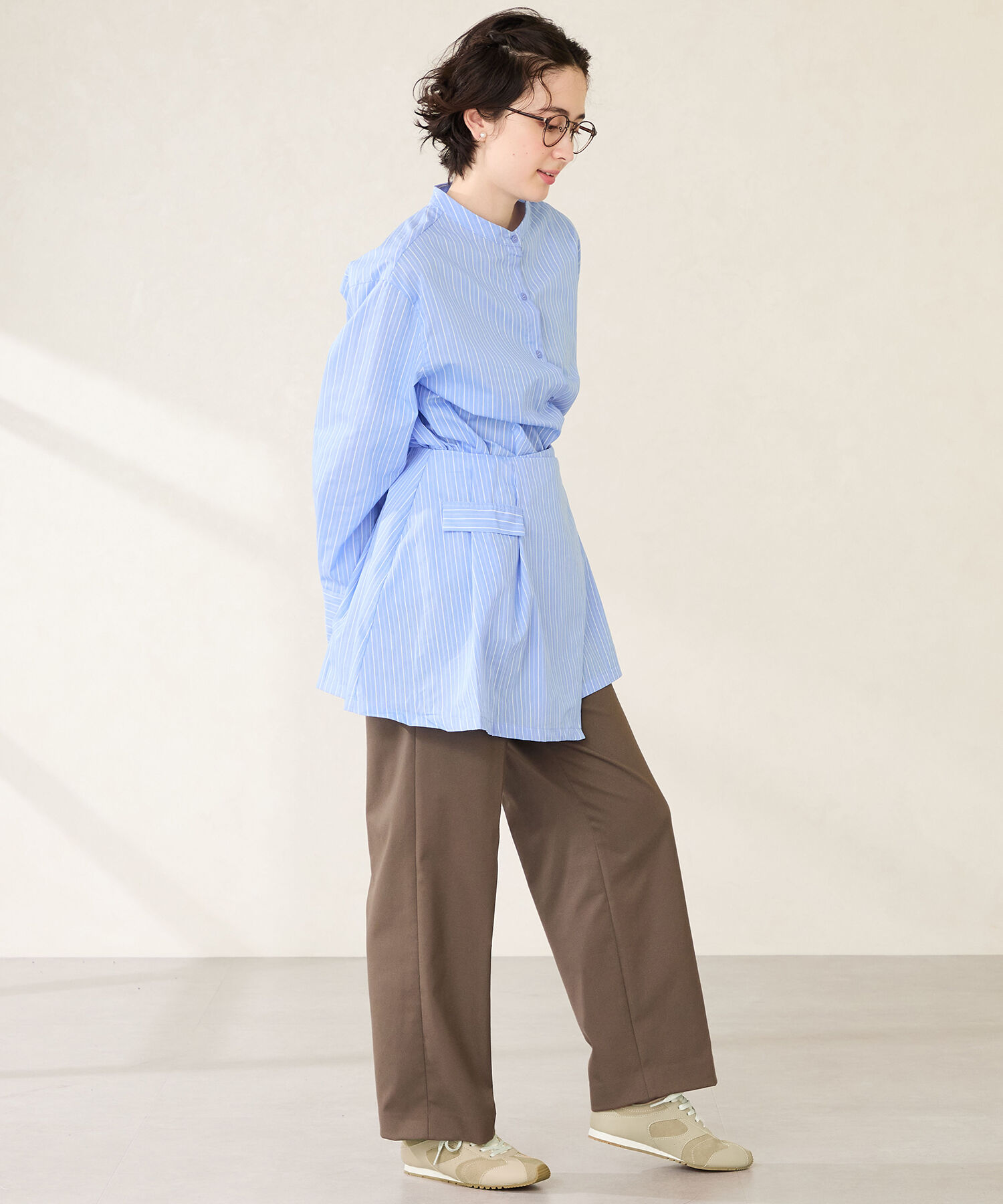 ORiental TRaffic「●2025秋冬新作● 2way フラット 切替 スニーカー /OT3773　靴ひも2種付き」|スニーカー|