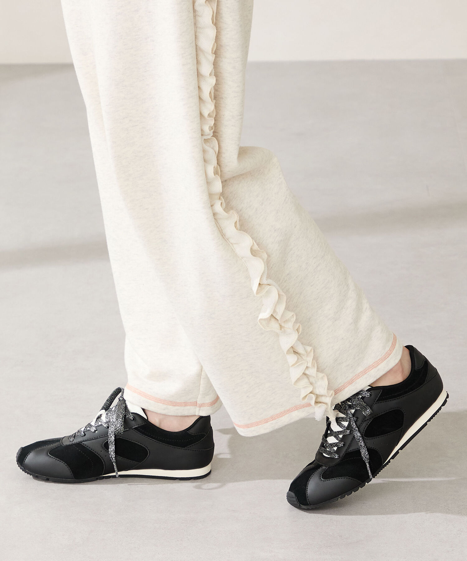 ORiental TRaffic「●2025秋冬新作● 2way フラット 切替 スニーカー /OT3773　靴ひも2種付き」|スニーカー|