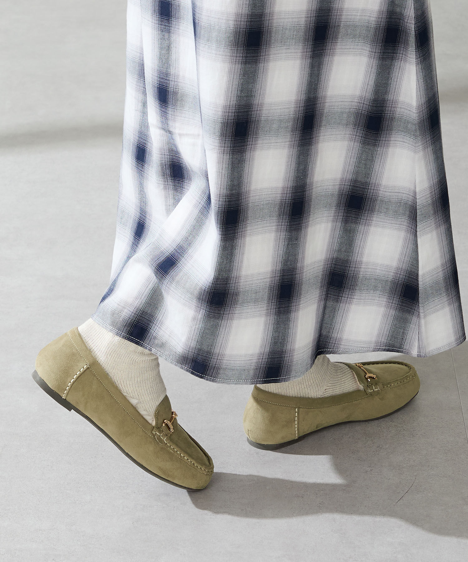 WA Oriental TRaffic「●2025秋冬新作● ビット モチーフ付き ファー モカシン /52318 ムートン 防寒」|モカシン|