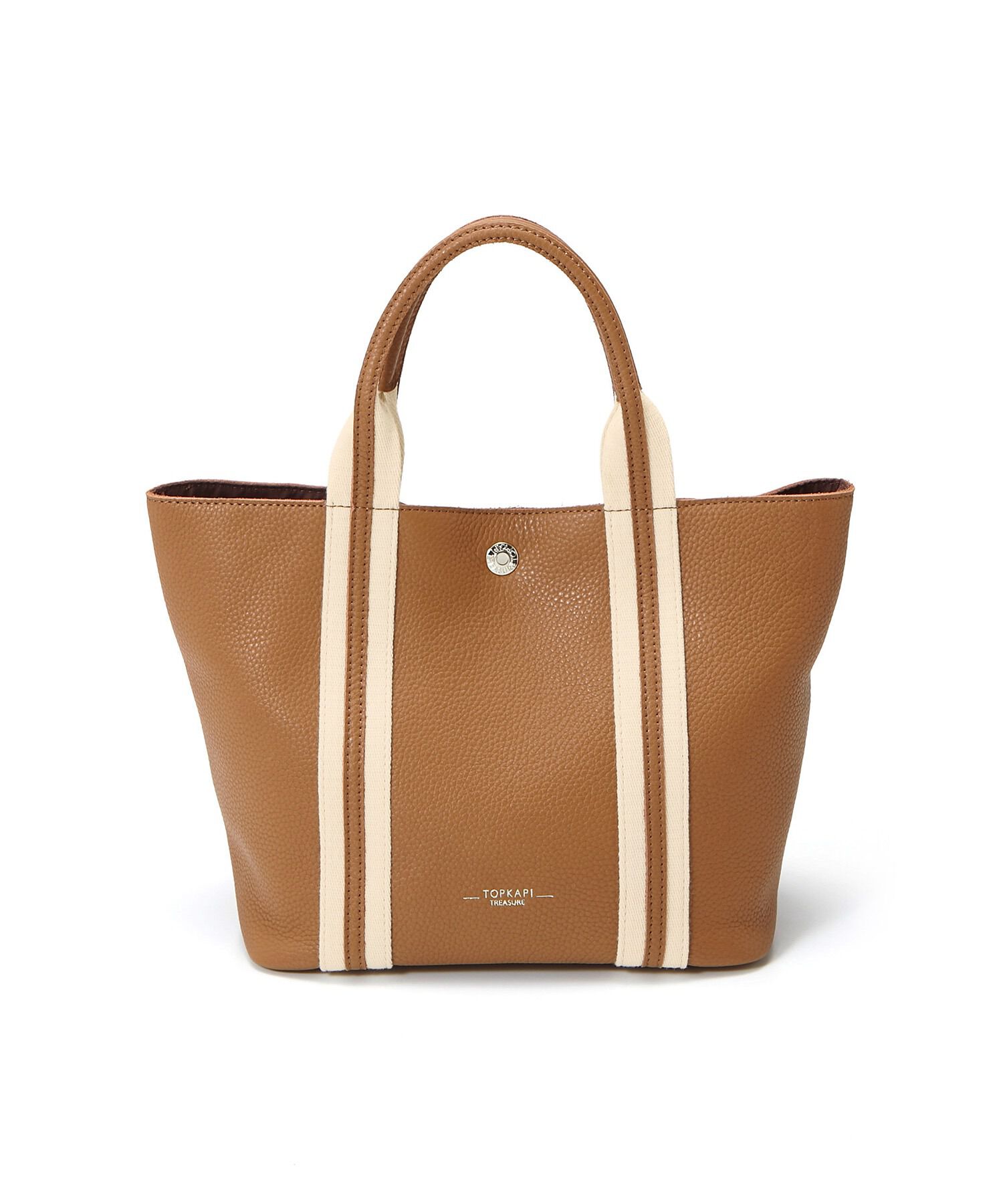 TOPKAPI TREASURE「ソフトシュリンク テープコンビ ミニ トート バッグ ショルダーベルト付」|トートバッグ|ブラウン