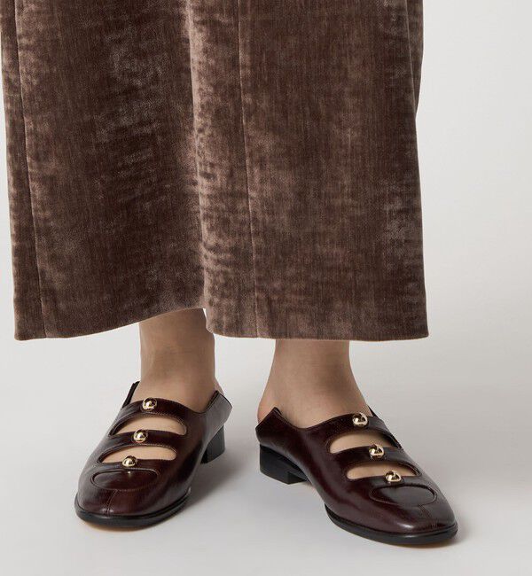 ODETTE E ODILE「スタッズトリプルベルトモカフラット20&darr;&uarr;」|ローファー|