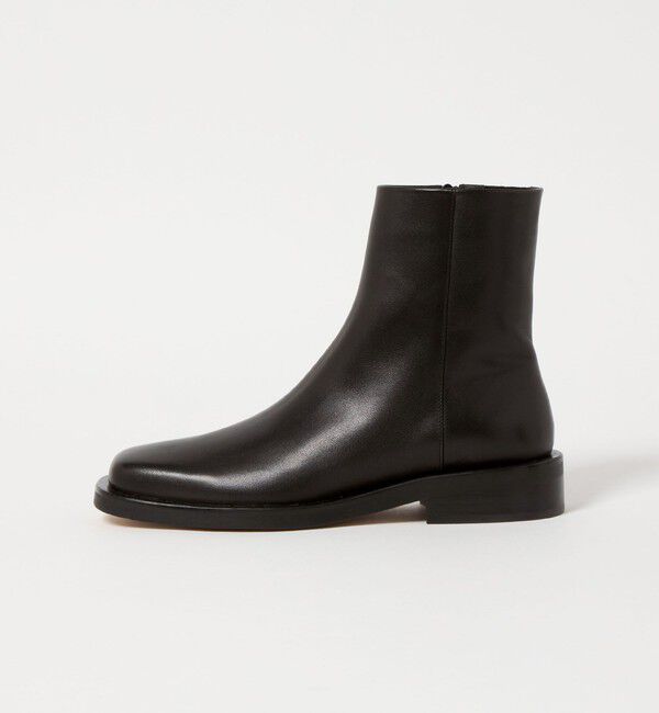 ODETTE E ODILE「スクエアマニッシュ ショートブーツ35&uarr;」|ショートブーツ|BLACK