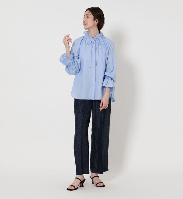 UNITED ARROWS「フリルカラー フレアスリーブ ブラウス」|シャツ・ブラウス|