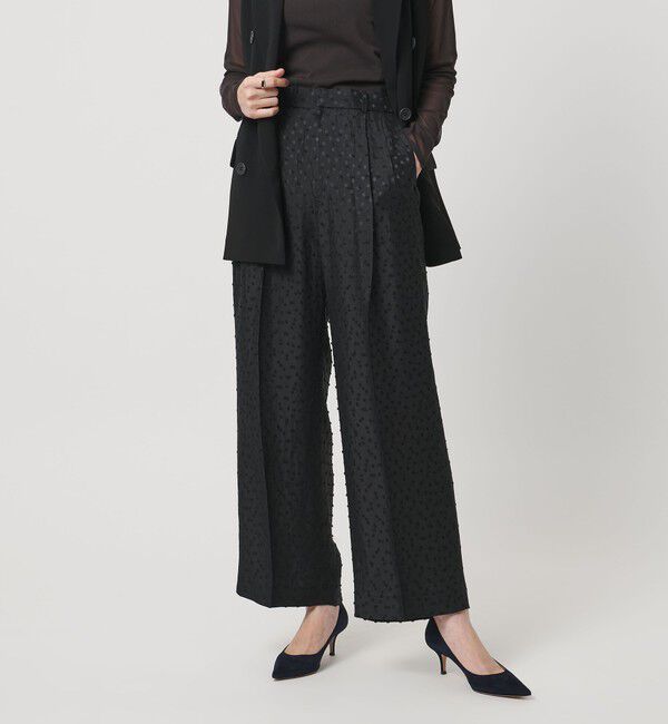 UNITED ARROWS「ドット サテン 2タック ワイドパンツ」|その他|その他8