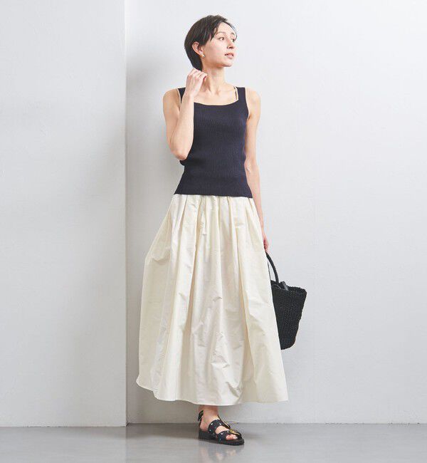 UNITED ARROWS「リブ スクエアネック ニットキャミソール」|ニット・セーター|