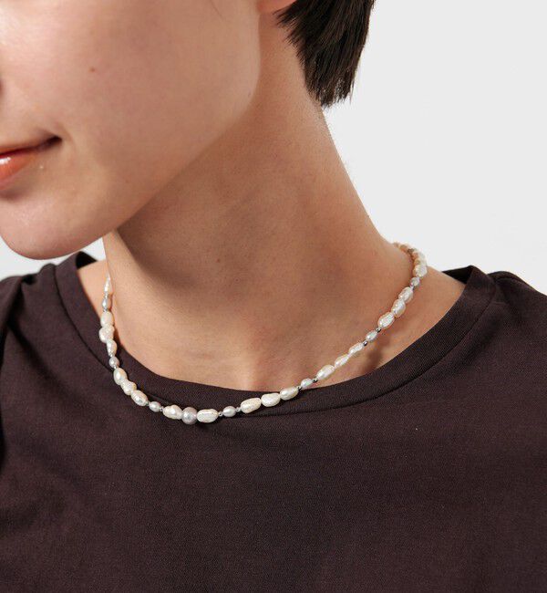 UNITED ARROWS「＜les bonbon＞パール SV ネックレス」|ネックレス|WHITE