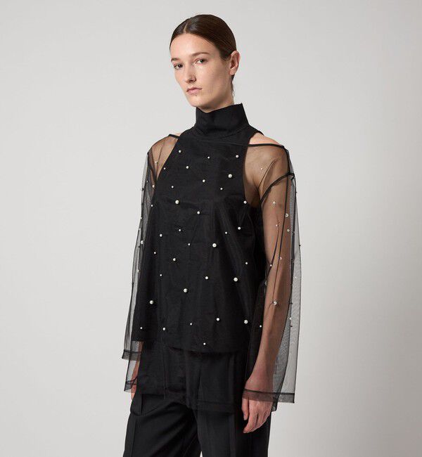 AEWEN MATOPH「＜AEWEN MATOPH＞チュール イミテーションパール ブラウス」|シャツ・ブラウス|
