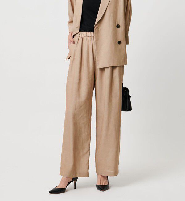 UNITED ARROWS「シアー イージー ワイド パンツ ‐ウォッシャブル‐」|チノ|BEIGE