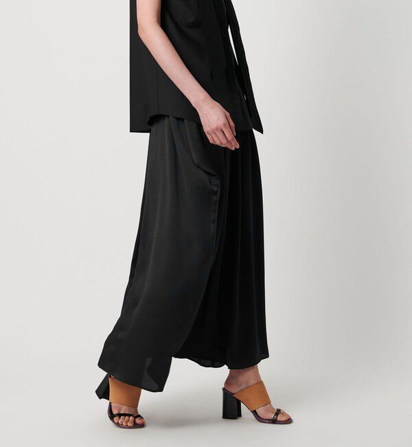 AEWEN MATOPH「＜AEWEN MATOPH＞サテンコクーンスカート - ウォッシャブル -」|スカート|BLACK