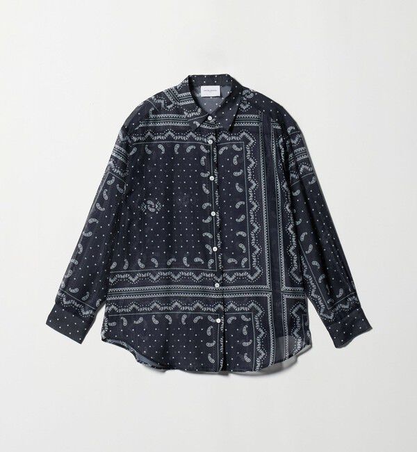 UNITED ARROWS「オーガンジー プリント シャツ ‐ウォッシャブル‐」|シャツ・ブラウス|