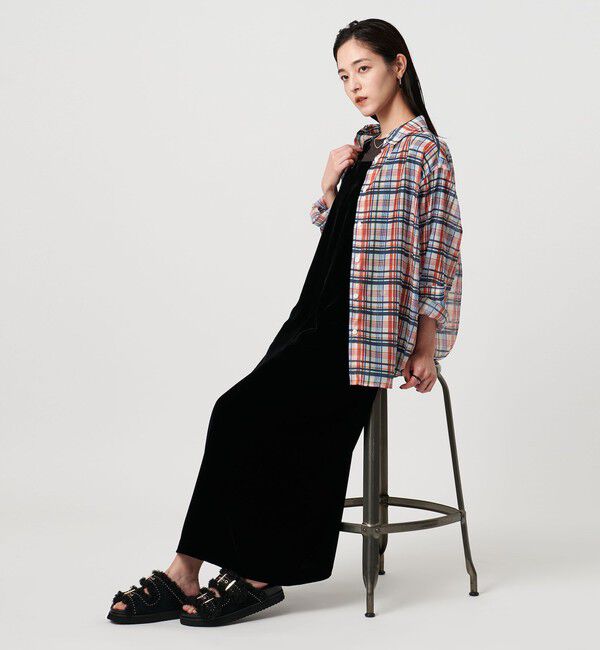 UNITED ARROWS「オーガンジー プリント シャツ ‐ウォッシャブル‐」|シャツ・ブラウス|