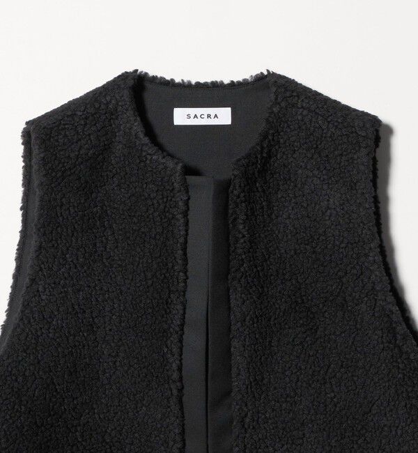 UNITED ARROWS「＜SACRA＞ボア ミニベスト」|ベスト・ジレ|