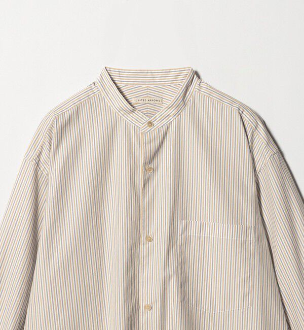 UNITED ARROWS「カリビアーナミルズ ポプリン バンドカラーシャツ」|シャツ・ブラウス|