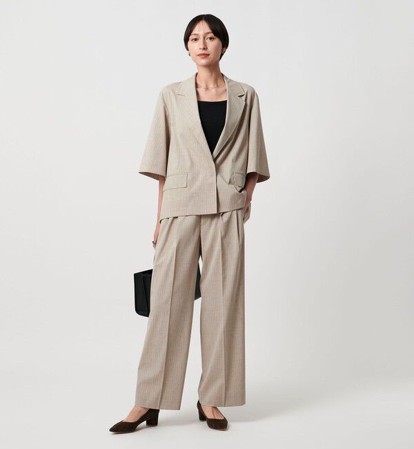 UNITED ARROWS「REOPEL ワイドパンツ ‐ウォッシャブル‐」|チノ|