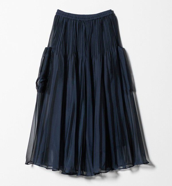 UNITED ARROWS「シャンブレー オーガンザ ポケット スカート」|スカート|