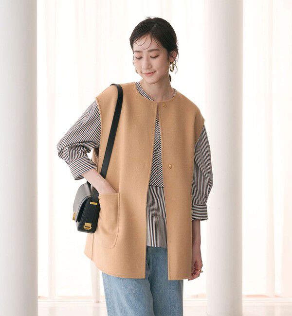 UNITED ARROWS「バイカラー リバー ベスト」|ダウンベスト・ベスト|