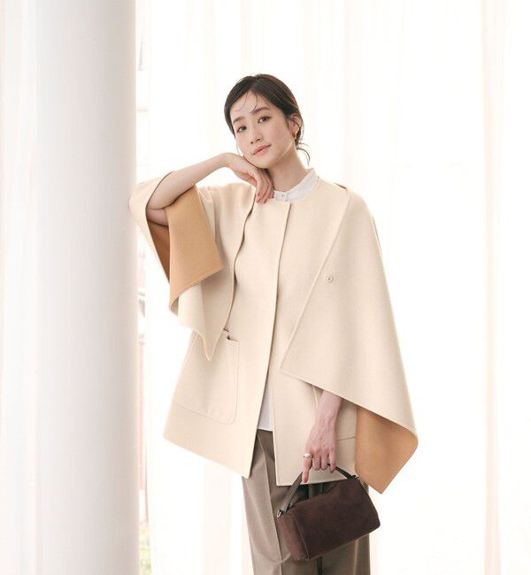 UNITED ARROWS「バイカラー リバー ストール」|ポンチョ・ケープ|