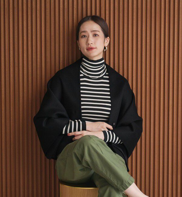 UNITED ARROWS「バイカラー リバー ストール」|ポンチョ・ケープ|