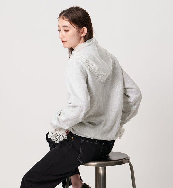 UNITED ARROWS「【別注】＜dahl&rsquo;ia＞レーススカーフ スウェット」|スウェット・ジャージ|